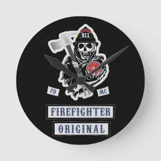 Firefighter Clock! Round Clock