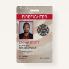 Firefighter Custom Employee Photo Barcode ID
