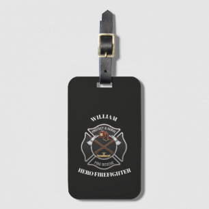 Firefighter Custom Text Name    Luggage Tag