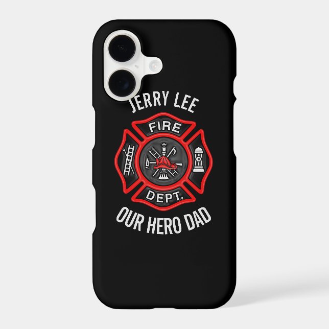 Firefighter Custom Text Name Personalized (Back)