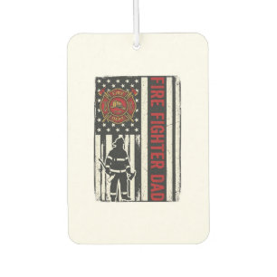 Firefighter Dad Distressed Flag Vector Design_1 Air Freshener
