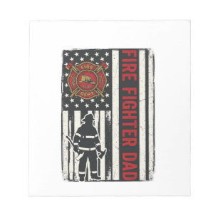 Firefighter Dad Distressed Flag Vector Design_1 Notepad