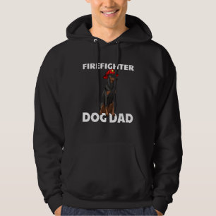 Firefighter Dad Dog Doberman Mom Women Dog  Puppy Hoodie