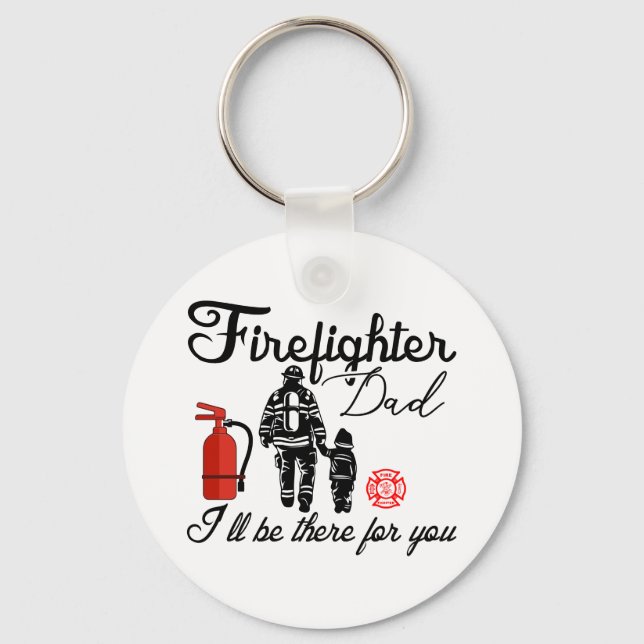Firefighter Dad | Father's Day Gifts Keychain (Front)