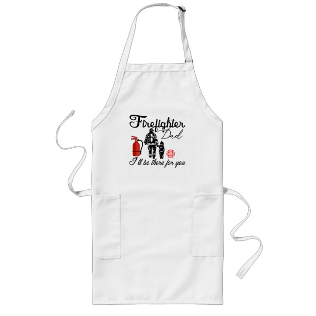Firefighter Dad | Father's Day Gifts Long Apron (Front)