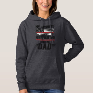 Firefighter Dad Flag Vintage Engraving Design_1 Hoodie