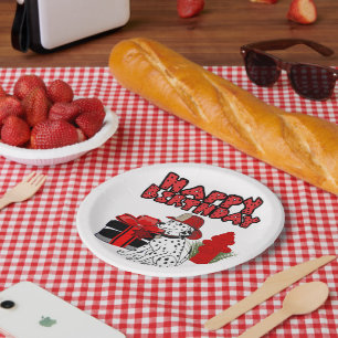 Firefighter Dalmatian Dog Fire Hydrant Birthday Paper Plate