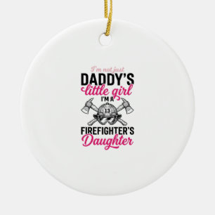 Firefighter Daughter Quote Vector Shirt Design_1 Ceramic Ornament