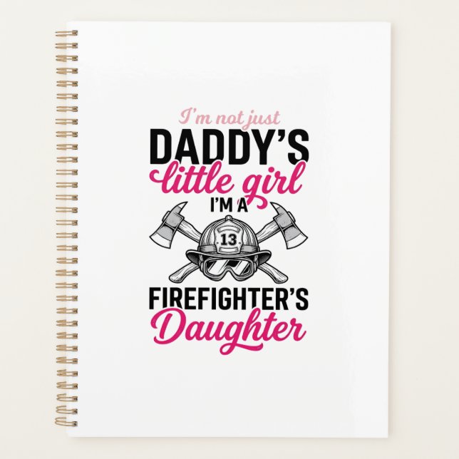 Firefighter Daughter Quote Vector Shirt Design_1 Planner (Front)