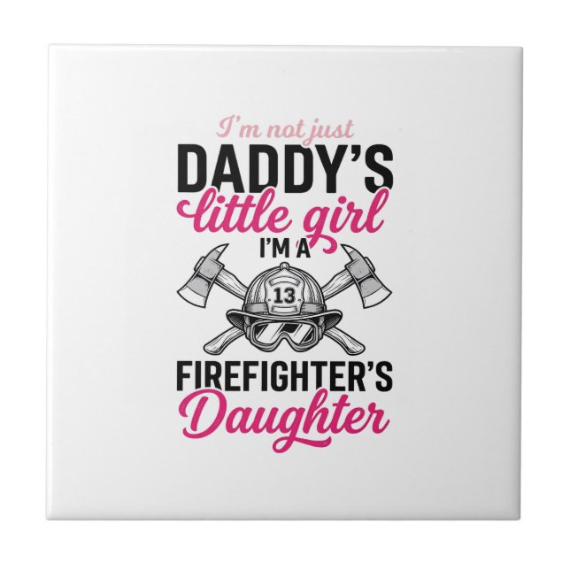 Firefighter Daughter Quote Vector Shirt Design_1 Tile (Front)