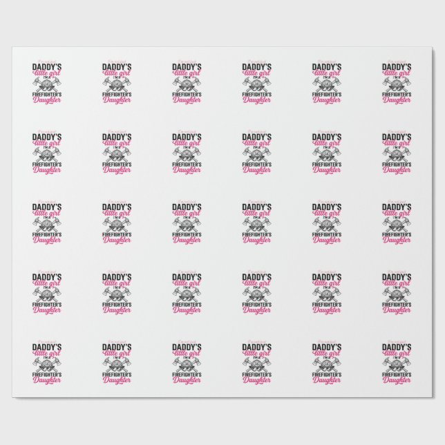 Firefighter Daughter Quote Vector Shirt Design_1 Wrapping Paper (Flat)