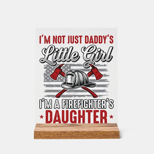 Firefighter Daughter Vintage Acrylic Sign (Front)