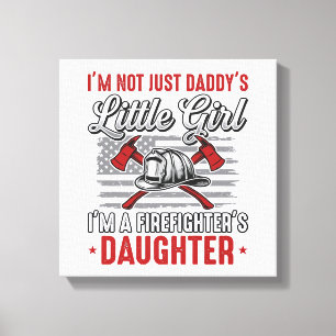 Firefighter Daughter Vintage Canvas Print