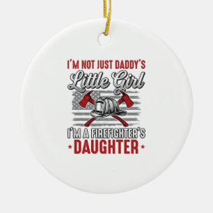 Firefighter Daughter Vintage Ceramic Ornament