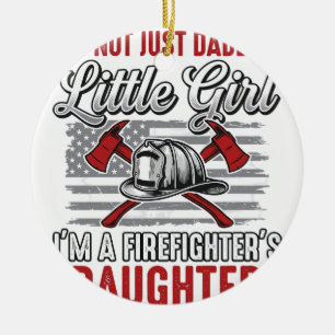 Firefighter Daughter Vintage Ceramic Ornament