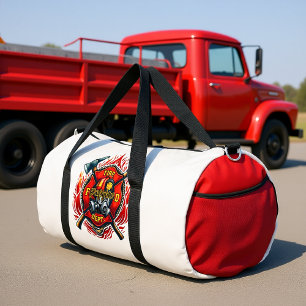 Firefighter Department Axes Emblem Duffle Bag