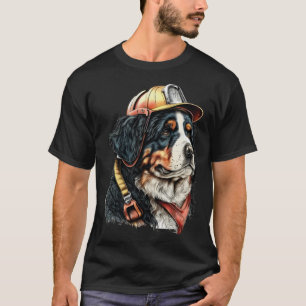 FireFighter Dog For Bernese Mountain Dad Fire Figh T-Shirt