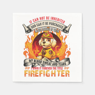 Firefighter Dog Napkin