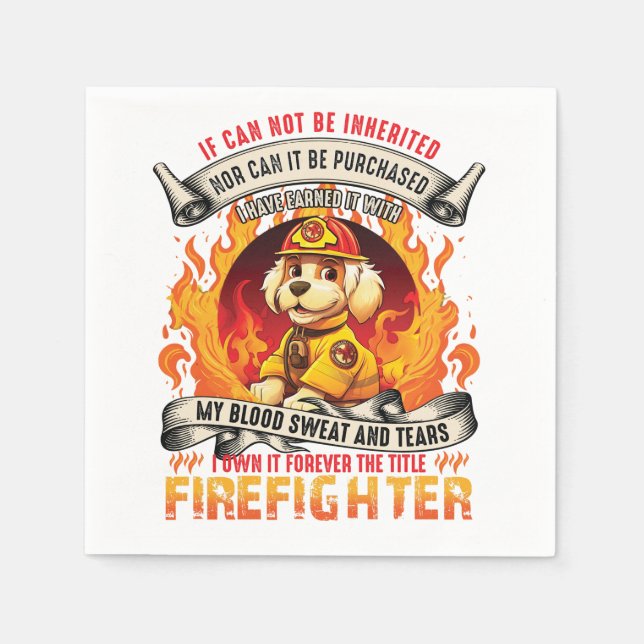 Firefighter Dog Napkin (Front)