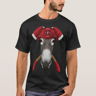 Firefighter Donkey Fireman Boys Kids Fire Rescue F T-Shirt