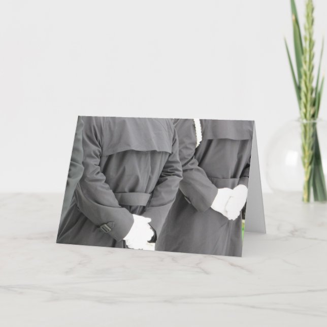 Firefighter Dress A, Blank inside 3 Card (Front)