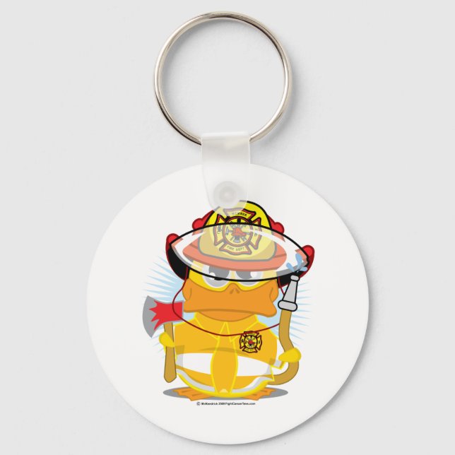 Firefighter Duck Keychain (Front)