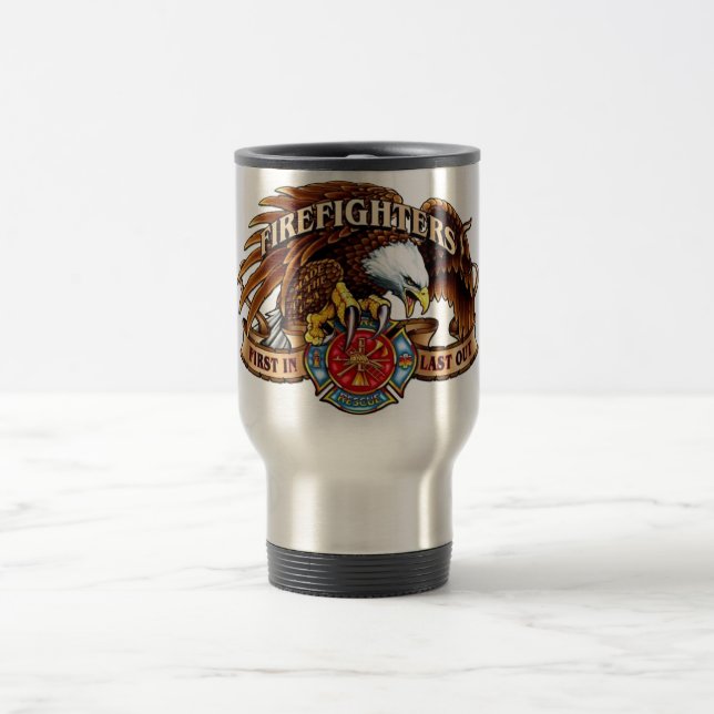 Firefighter Eagle Travel Mug (Center)