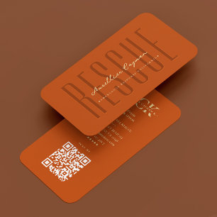 Firefighter Emergency Rescue Modern Orange  Business Card