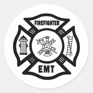 Firefighter EMT Classic Round Sticker