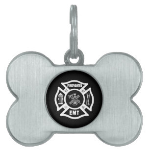 Firefighter EMT Pet ID Tag