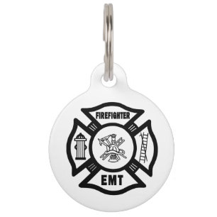 Firefighter EMT Pet Tag