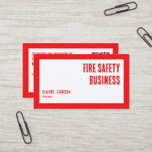 Firefighter Equipment Custom QR Business Card