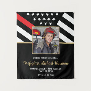 Firefighter Fire Academy Graduation Party Photo Tapestry