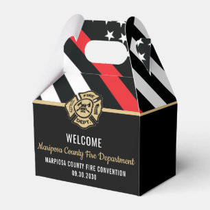 Firefighter Fire Department Convention Event Favor Box