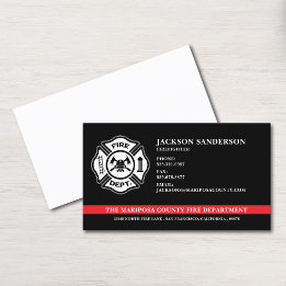 Firefighter Fire Department Custom Logo Business Card