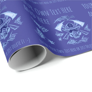 Firefighter Fire Department Fireman Gift Template Wrapping Paper