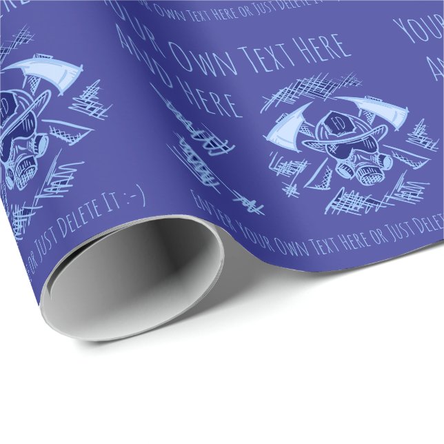 Firefighter Fire Department Fireman Gift Template Wrapping Paper (Roll Corner)