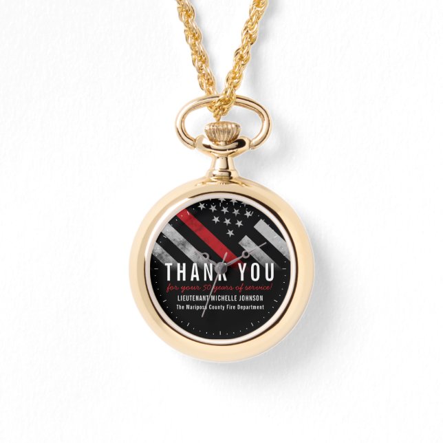 Firefighter Fire Department Retirement Party Watch (Front)