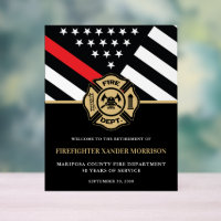 Firefighter Fire Department Retirement Welcome