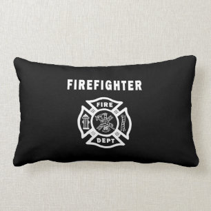 Firefighter Fire Dept Logo Lumbar Pillow