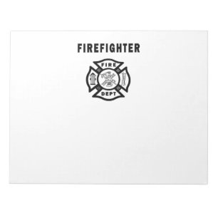Firefighter Fire Dept Logo Notepad