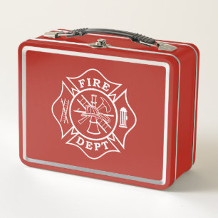 Firefighter / Fire Dept Maltese Cross Lunch Box