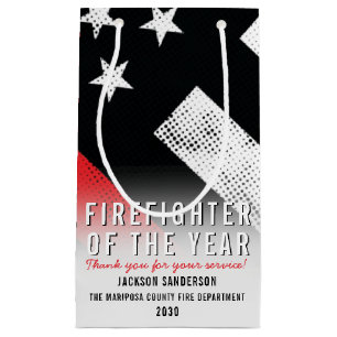 Firefighter Fire Flag Employee Recognition Small Gift Bag
