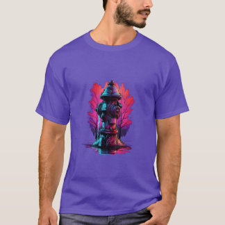 Firefighter Fire Hydrant Fireman Retro Vintage gir T-Shirt