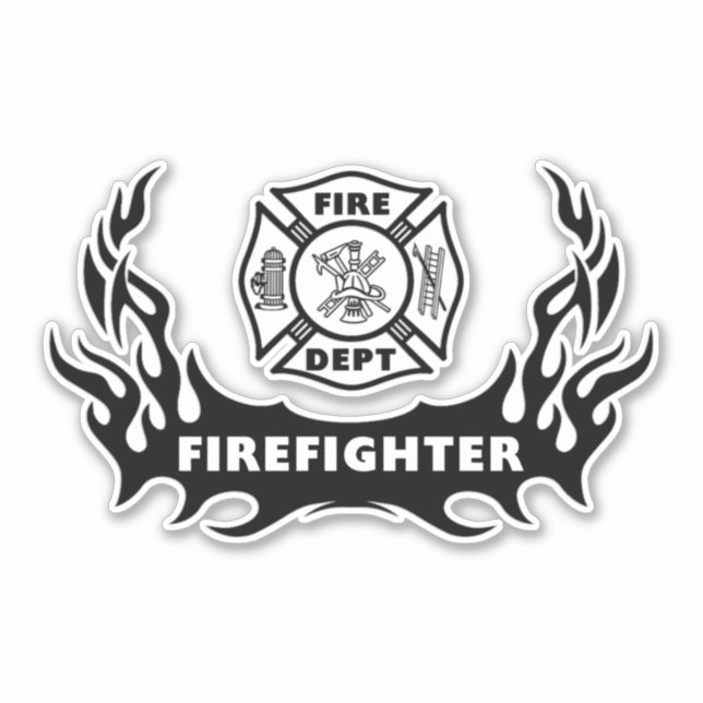 Firefighter Fire Rescue Decals (Front)