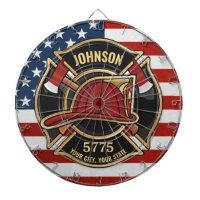 Firefighter Fire Rescue Department USA Flag Custom