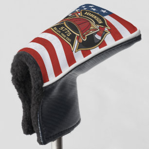 Firefighter Fire Rescue Department USA Flag Custom Golf Head Cover
