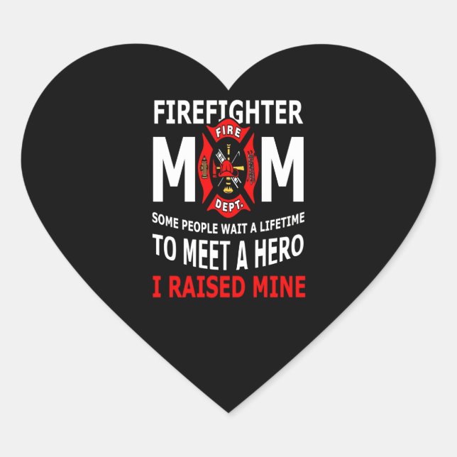 Firefighter | Firefighter Mom Some People Heart Sticker (Front)