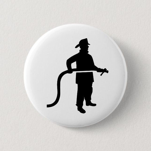Firefighter Fireman 2 Inch Round Button (Front)