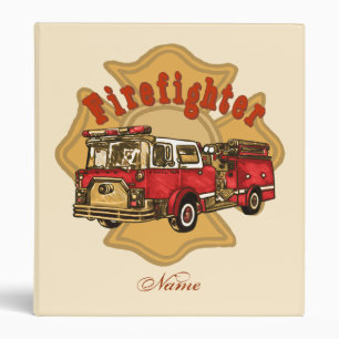 Firefighter Firetruck binder